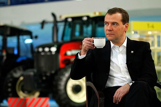 Dmitry Medvedev, President of Russia, Visits «Bizon»